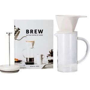 The Pour Over Press: Three Piece Coffee Brewer, W & P Design, Brew Book, French